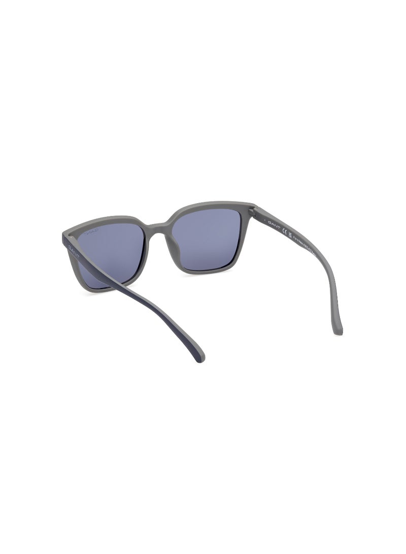 GANT نظارات شمسية زرقاء مربعة كاملة الإطار للرجال والنساء من غانت - Image 3